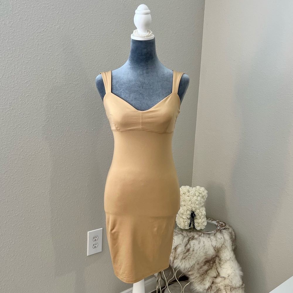 Forever 21 Caramel Nude Bralette Bodycon Dress